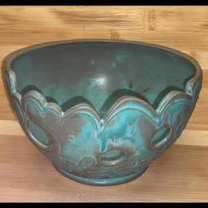 Knitting Bowl / Yarn Bowl - Pottery BlueMoon Blue Moon